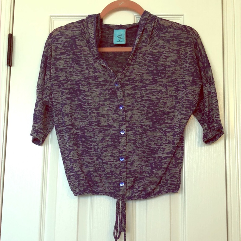 Gray & Purple Crop Top by H.I.P.